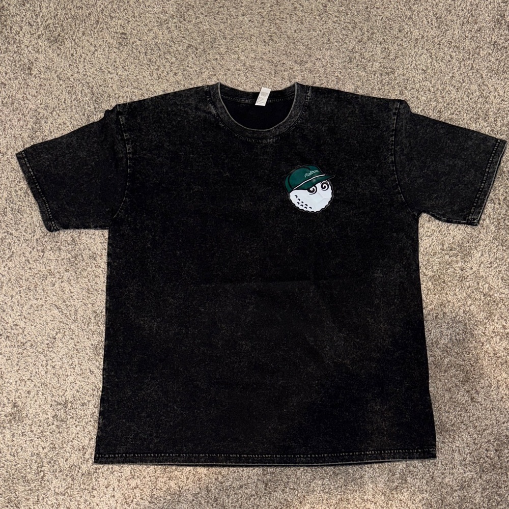 Malbon Golf Tee Washed Black Retro Look LG Never Worn
